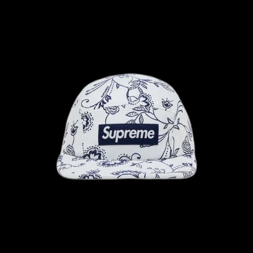Supreme Floral Jacquard Camp Cap 'White'