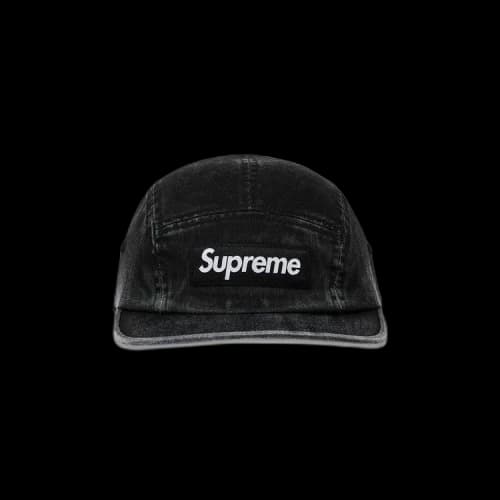 Supreme Washed Chino Twill Camp Cap 'Black'