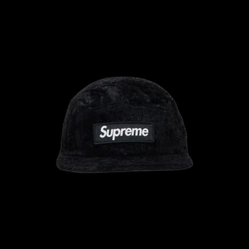 Supreme x Goodenough Crushed Rayon Pile Camp Cap 'Black'