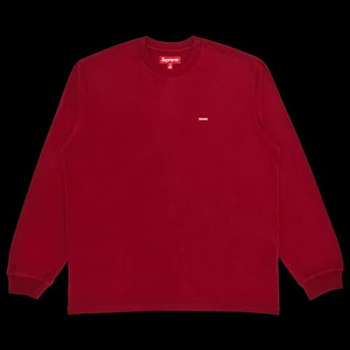 Supreme Small Box Long-Sleeve Tee 'Cardinal'
