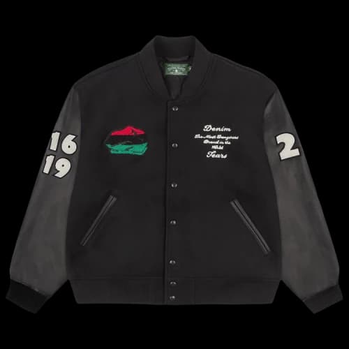 Denim Tears Peace Wreath Varsity Jacket 'Black'