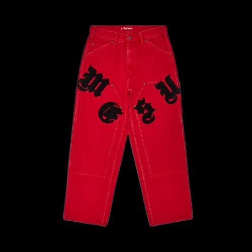 Supreme Old English Canvas Double Knee Painter Pant 'Red'