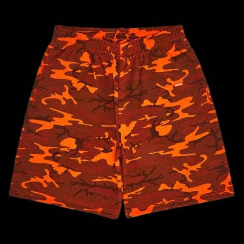 Supreme Small Box Sweatshort 'Bright Orange Camo'