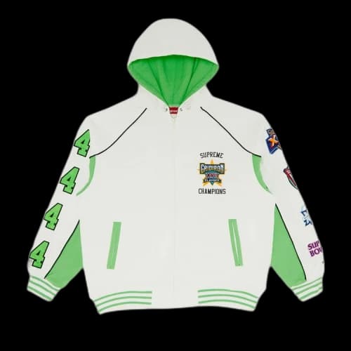 Supreme Playoffs Zip Up Hooded Sweatshirt 'White'