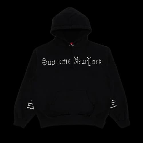 Supreme Contrast Cutout Hooded Sweatshirt 'Black'