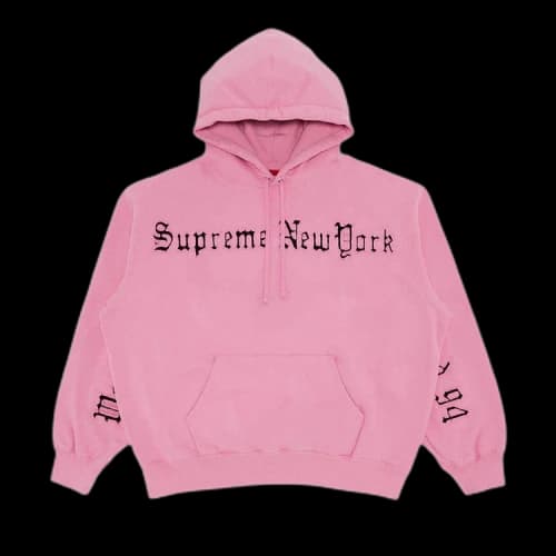 Supreme Contrast Cutout Hooded Sweatshirt 'Pink'