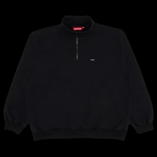 Supreme Small Box Half Zip Pullover 'Black'