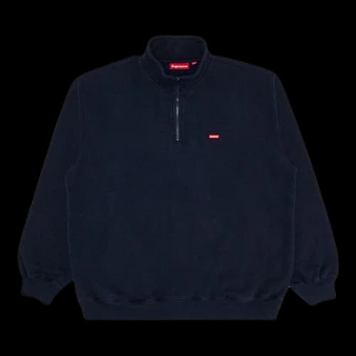 Supreme Small Box Half Zip Pullover 'Navy'