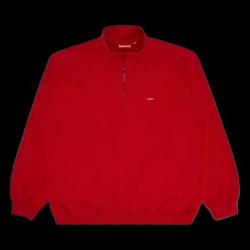 Supreme Small Box Half Zip Pullover 'Red'
