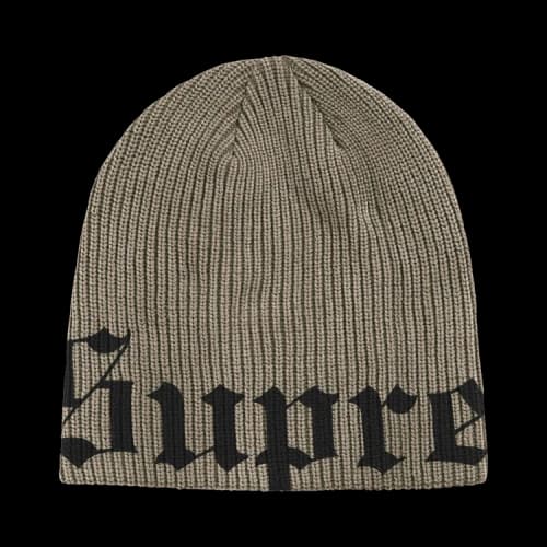 Supreme Old English Printed Beanie 'Olive'