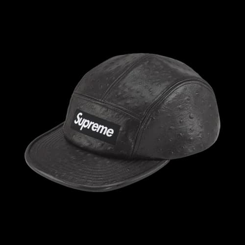 Supreme Ostrich Embossed Leather GORE-TEX Camp Cap 'Black'
