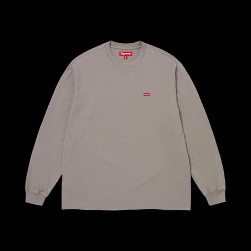 Supreme Small Box Long-Sleeve Tee 'Grey'