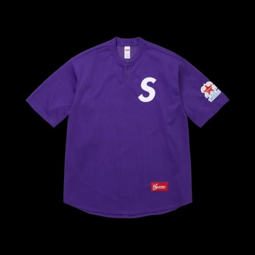 Supreme Shop S Logo Henley 'Purple Los Angeles'