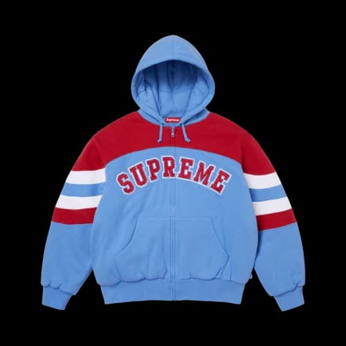 Supreme Filled Zip Up Hooded Sweatshirt 'Light Blue'
