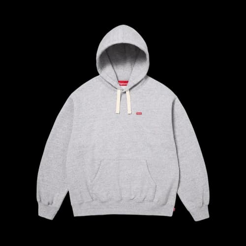 Supreme Small Box Drawcord Hooded Sweatshirt 'Heather Grey'