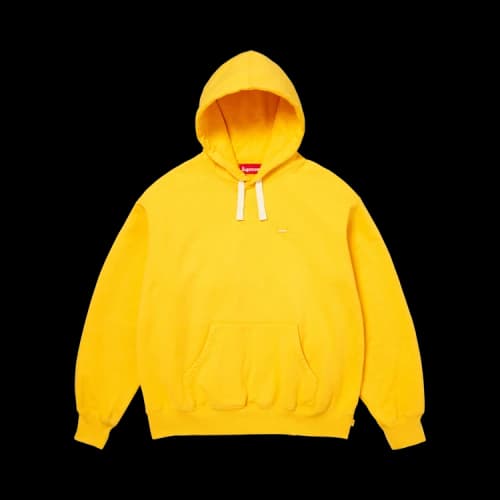 Supreme Small Box Drawcord Hooded Sweatshirt 'Yellow'