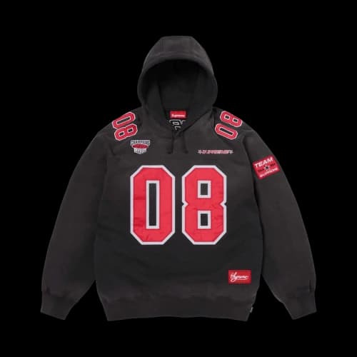 Supreme Jersey Hooded Sweatshirt 'Black'