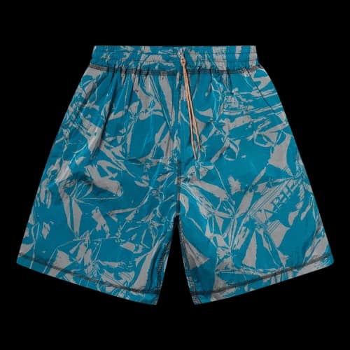 Aries Crinkle Windcheater Shorts 'Blue'