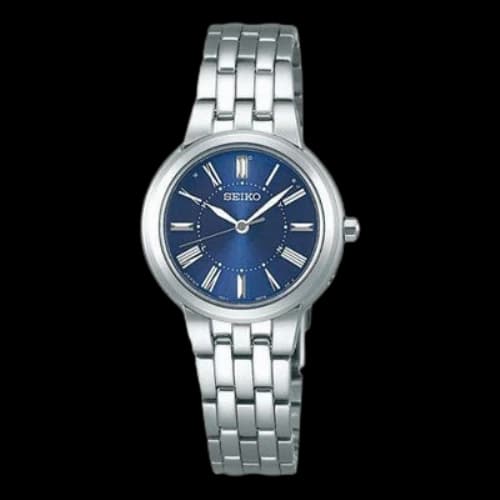 SEIKO Minimalistic Temperament Mechanical Watch Blue Dial Silver Steel Strip
