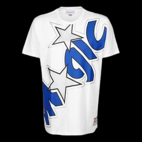 Mitchell & Ness Big Face Series Large Logo Short Sleeve White
