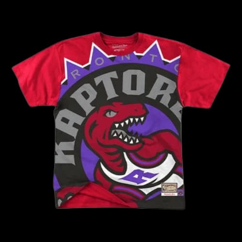 Mitchell & Ness Big Face Series Casual Sports MN Short Sleeve Toronto Raptors Couple Style Red