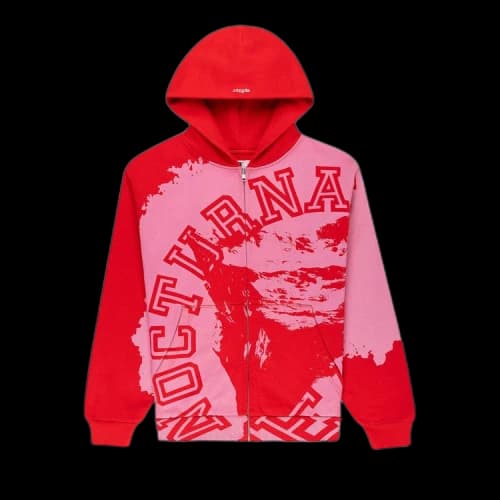 Sp5der Nocturnal Zip Hoodie 'Red'