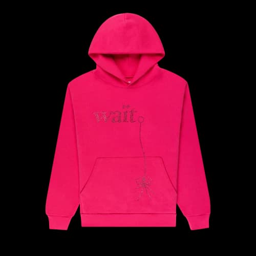 Sp5der Wait Stone Hoodie Pink