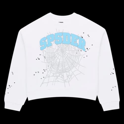Sp5der Varsity Web Crewneck 'White'