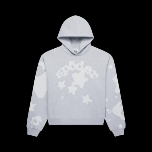 Sp5der Aop Beluga Pullover Hoodie 'Grey'