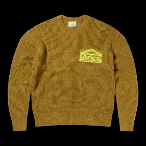 Aries Waffle Knit Jumper 'Khaki'