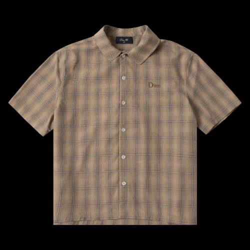Dime Plaid Button Up Shirt 'Brown'