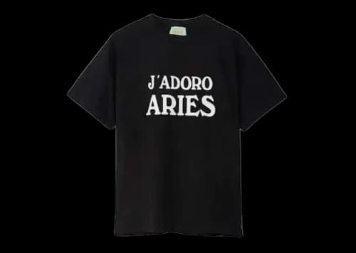 Aries Slogan-Print Cotton T-Shirt Red/White