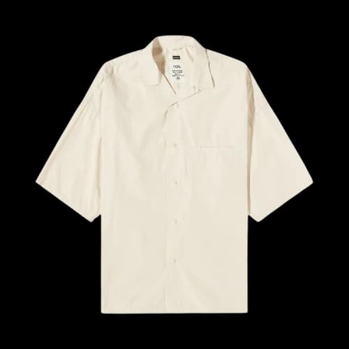 nanamica Open Collar Wind H/S Shirt 'Ecru'