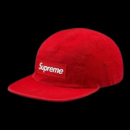 Supreme FW18 Washed Chino Twill Camp Cap 'Red'