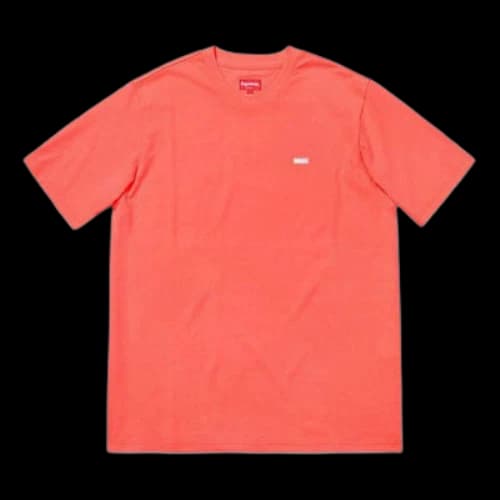 Supreme FW18 Reflective Small Box Fluorescent Pink Tee
