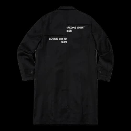 Supreme FW18 X Comme des Garcons Shirt Wool Overcoat 'Black'