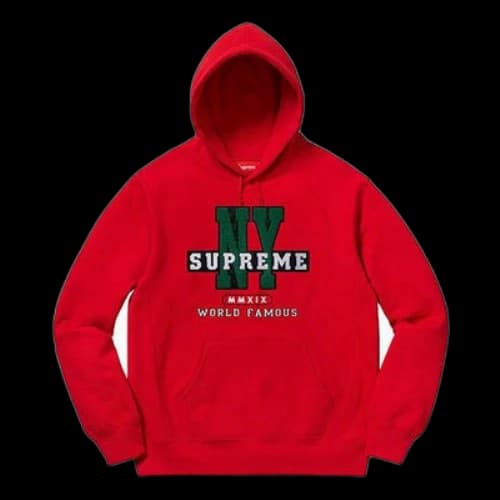 Supreme FW19 Week 13 NY Hooded Sweatshirt Red