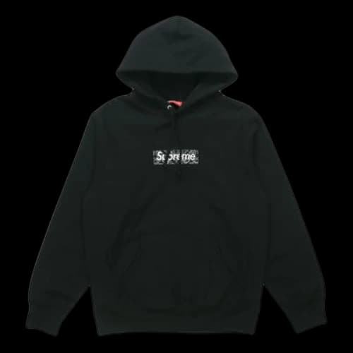 Supreme FW19 Week 16 Bandana Box Logo Fleece Hoodie 'Black'