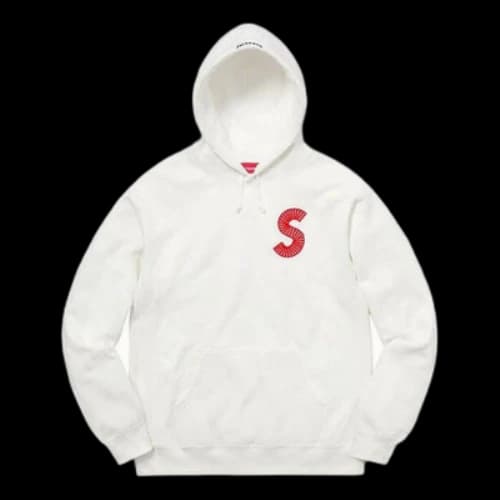 Supreme S Logo Hoodied 'Whte Red'