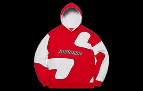 Supreme Big S Logo Hoodie 'Red White'