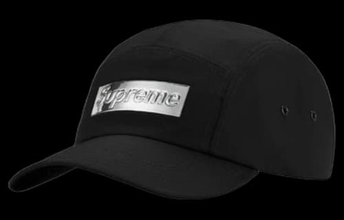 Supreme Mirror Camp Cap 'Black Silver'