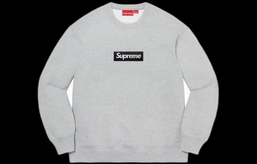 Supreme Box Logo Crewneck 'Grey Black White'