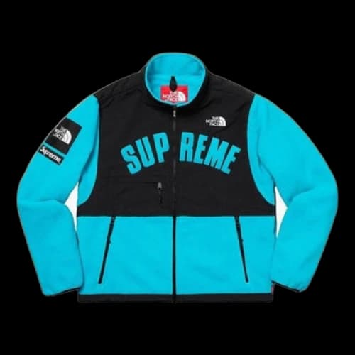 Supreme x The North Face Arc Logo Denali Fleece Jacket 'Black Blue'