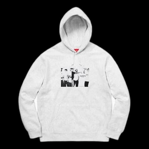 Supreme SS19 Classic Ad Hooded Sweatshirt Unisex light grey