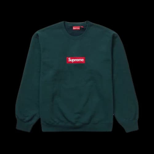 Supreme Box Logo Crewneck (FW22) Dark Pine
