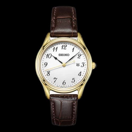 SEIKO Waterproof Brown/Gold/White