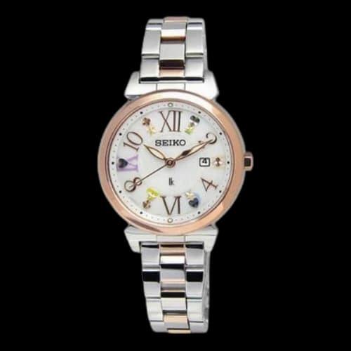 SEIKO LUKIA Series Solar Energy Quartz Watch Gold Color
