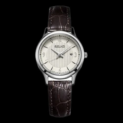 SEIKO Waterproof Quartzes White/Brown
