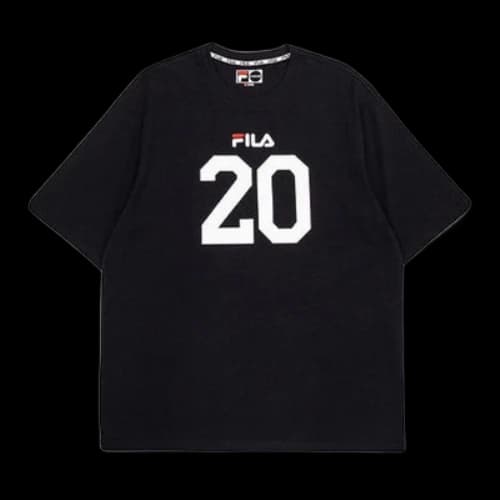 FILA FUSION Printing Loose Sports Sleeve Black