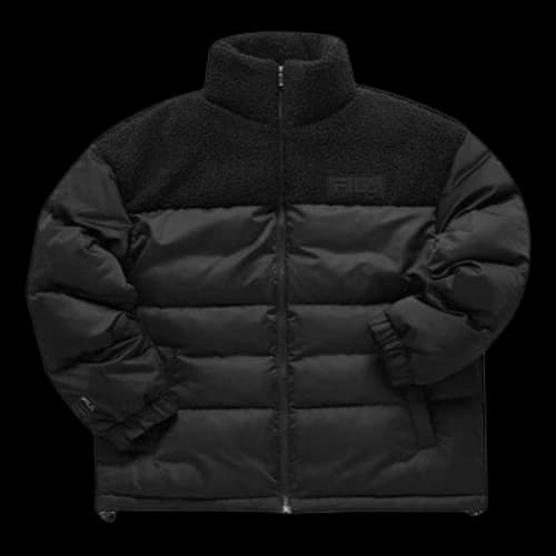 FILA FUSION Short Stay Warm Thicken Down Jacket Black